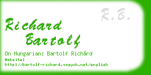 richard bartolf business card